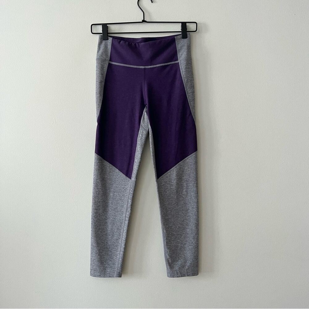 Outdoor Voices Purple Colorblock High Rise Leggings